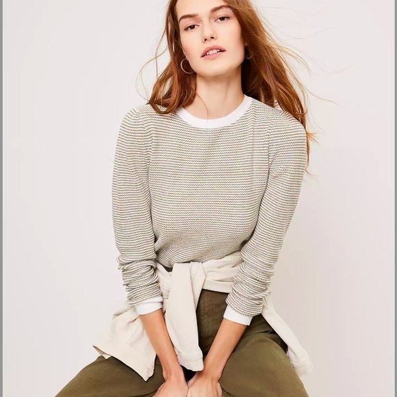 NWT LOFT Puff Sleeve Sweater - Picture 1 of 6